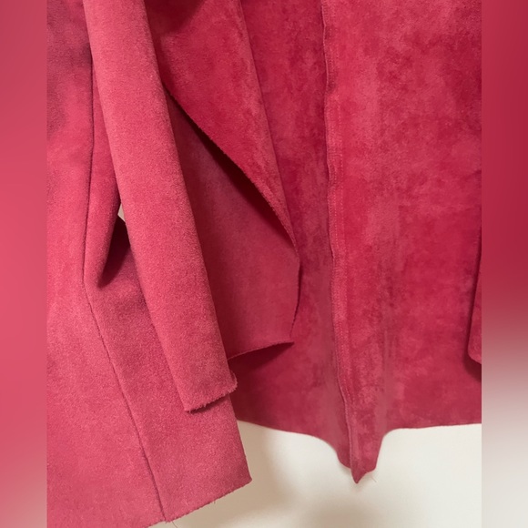 Ellie Kai Suede Hot Pink drape Jacket - Picture 5 of 5